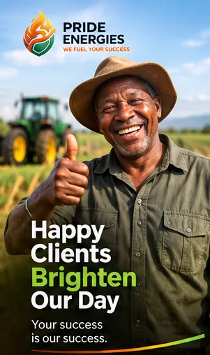 Smiling farmer giving a thumbs up