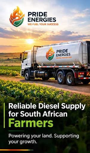 Pride Energies tanker on a farm road at sunrise